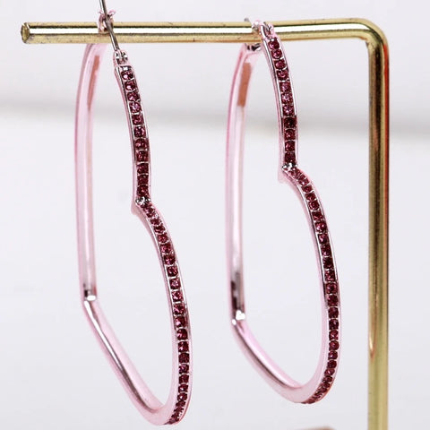 Pink Heart Shape Earrings