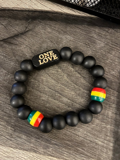 Men’s “One Love” Beaded Bracelet