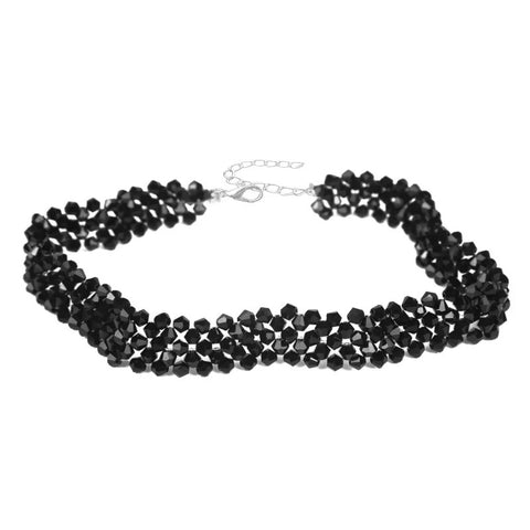 Elegant Beaded Crystal Choker