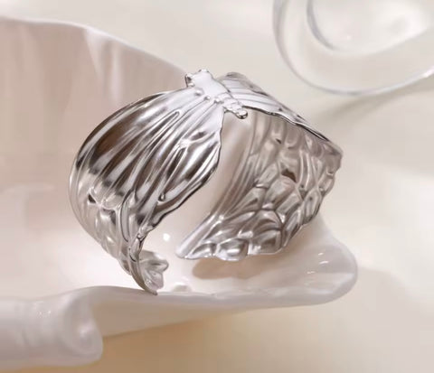 Silver Butterfly Cuff Bracelet