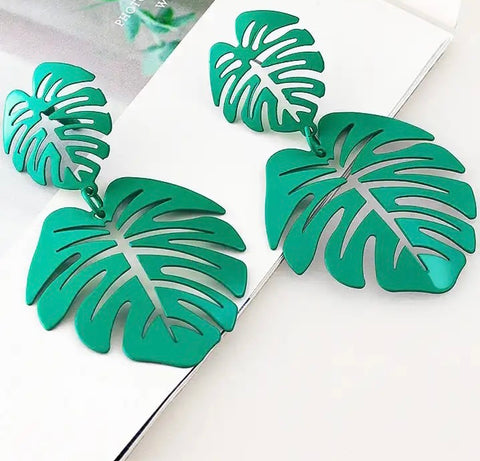 Eardrop Leaf Earrings