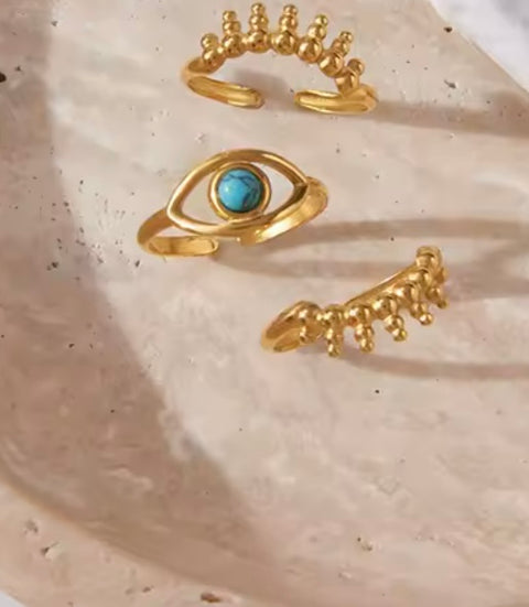 Turquoise Eye Rings