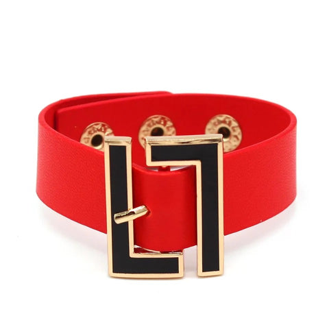 Red Leather Bracelet