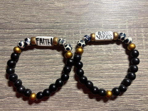 Handmade Words of Affirmation Beaded Bracelets