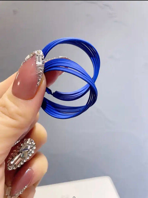 Blue Eardrop Earrings