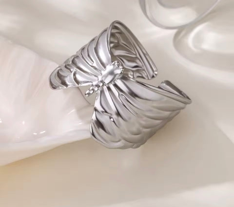 Silver Butterfly Cuff Bracelet