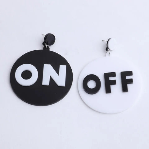 On and Off Round Earrings