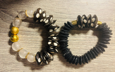 Handmade Polka Dot Glass Beaded Bracelet