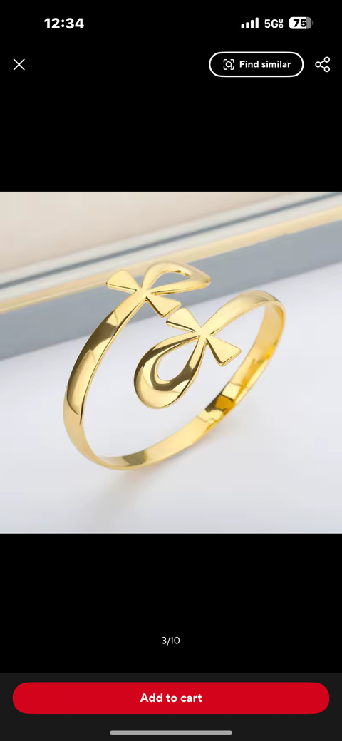 Gold Plated Ankh Cross Bracelet