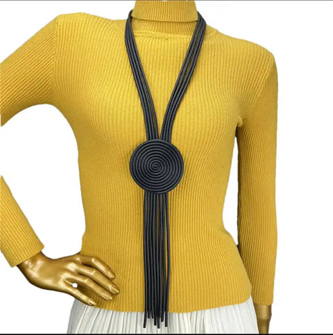 Women’s Black Long Necklace