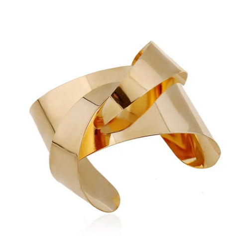 Gold Geometric Shaped Cuff Bracelet