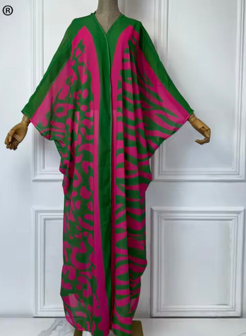 Pink and Green Kimono