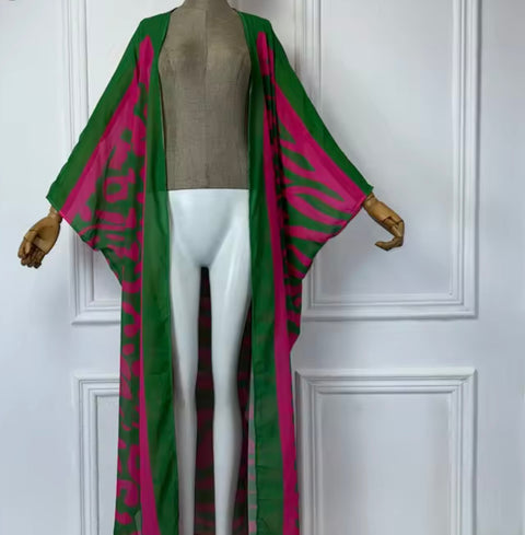 Pink and Green Kimono