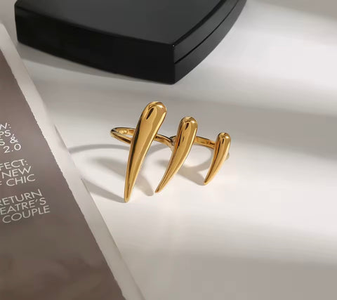 Gold Plated Claw Ring