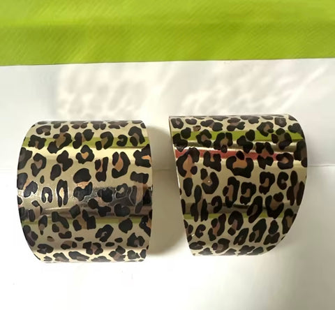 Leopard Print Big Hoop