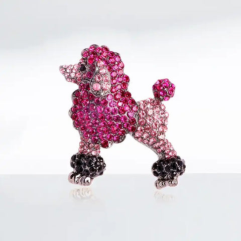 Pink Poodle Brooch