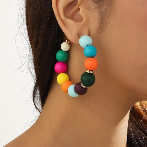Bohemian Colorful Beaded Earrings