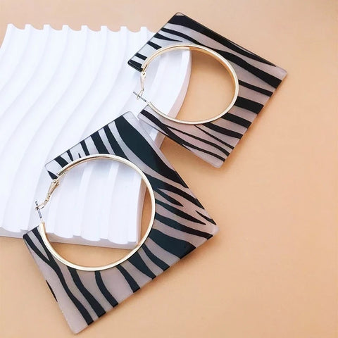 Square Resin Earrings