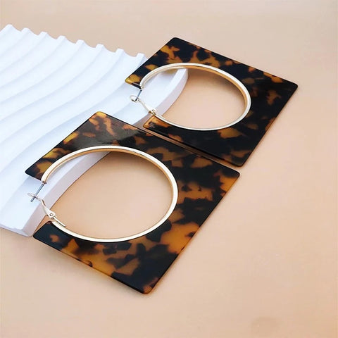 Square Resin Earrings