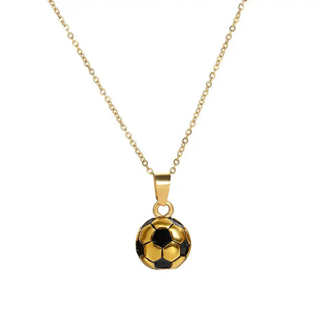 Stainless Steel Soccer Necklace