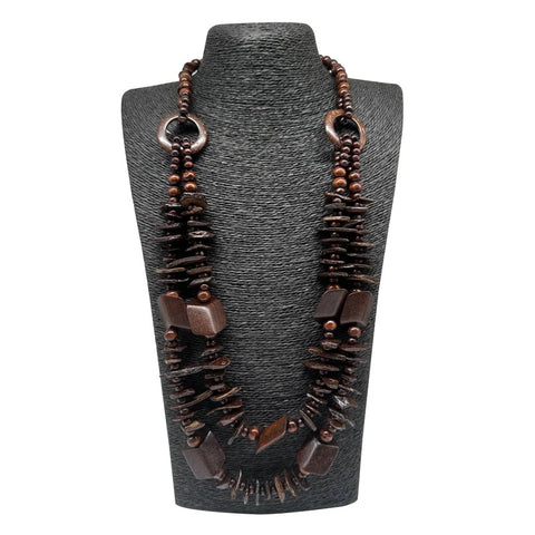 African Double Beaded Chunky Necklace