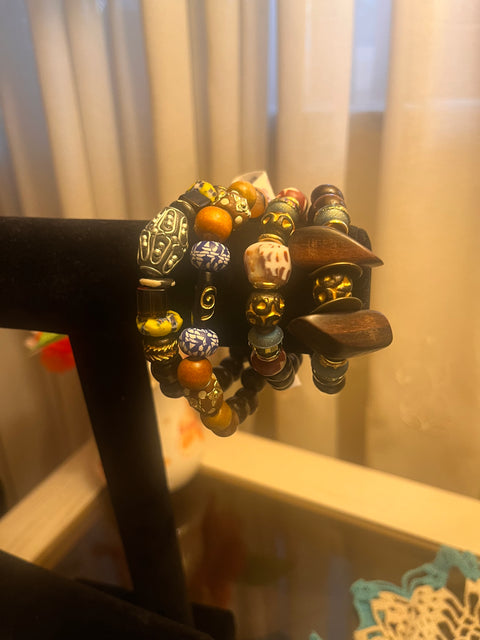 Handmade Earthtone Bohemian Bracelet Set