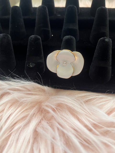 White Flower Ring