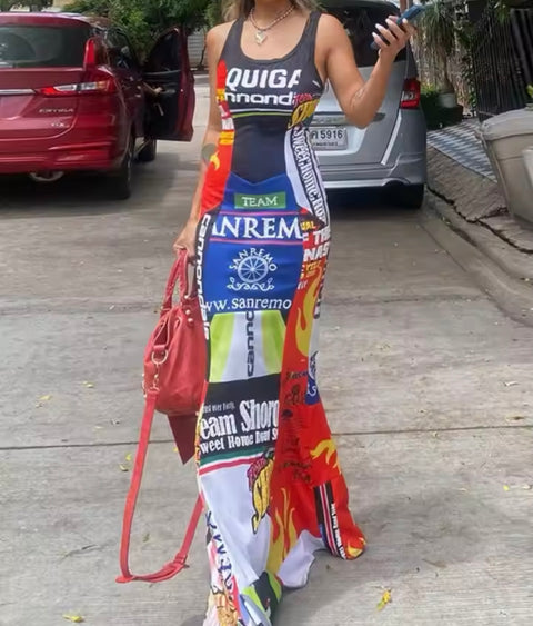 Multicolor Long Dress