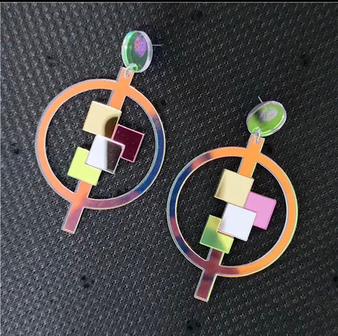 Colorful Round Earrings