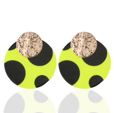 Green and Black Polka Dot