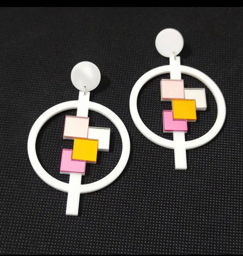 Colorful Round Earrings