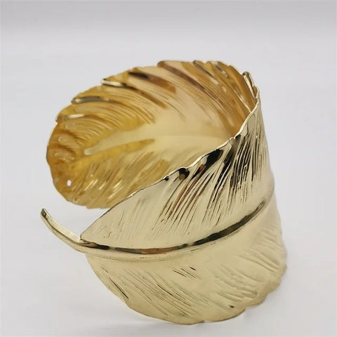 Gold Leaf Cuff Bracelet